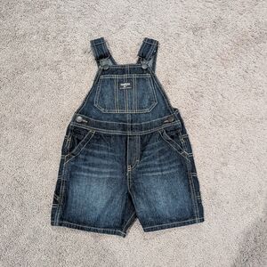 OshKosh B'gosh Classic Blue Shorts Overalls Boys 4T